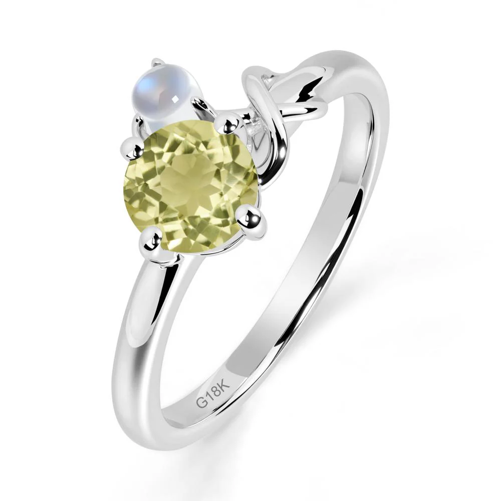 Petite Lemon Quartz Infinity Engagement Ring - Image 2