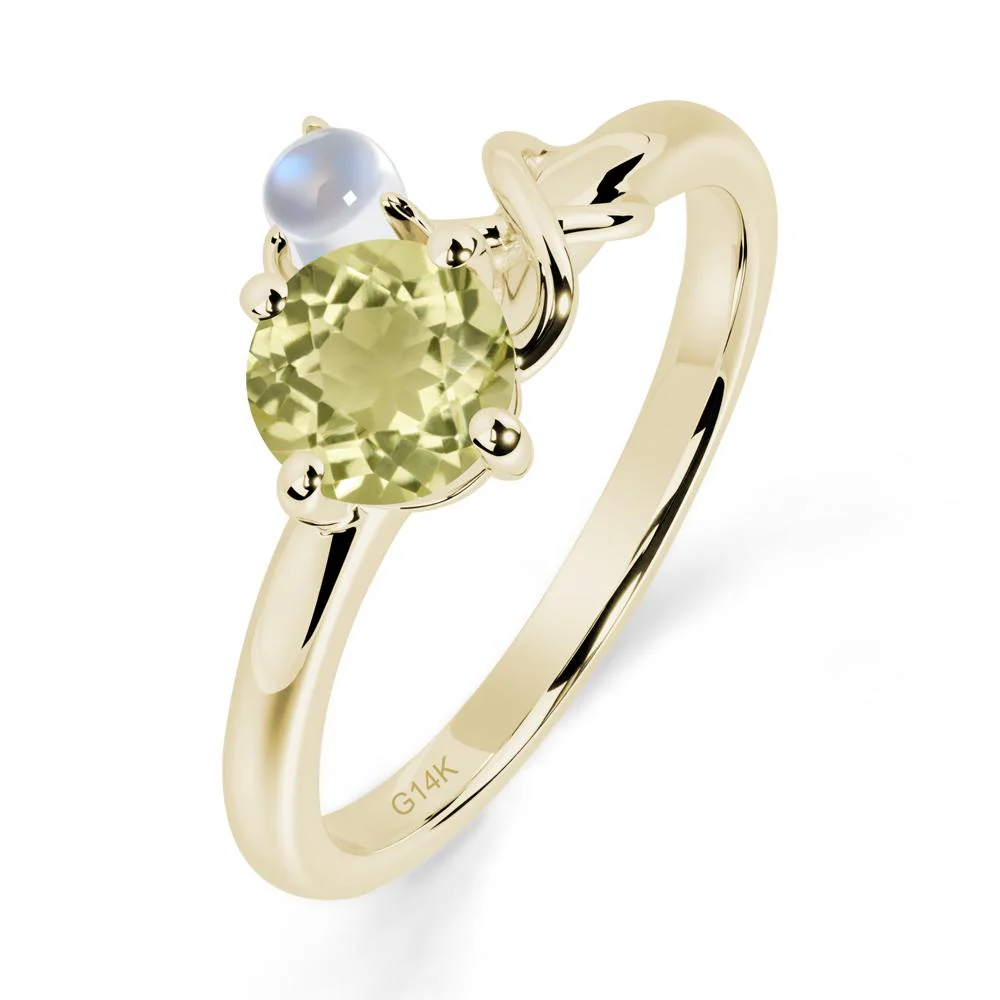 Petite Lemon Quartz Infinity Engagement Ring - Image 3