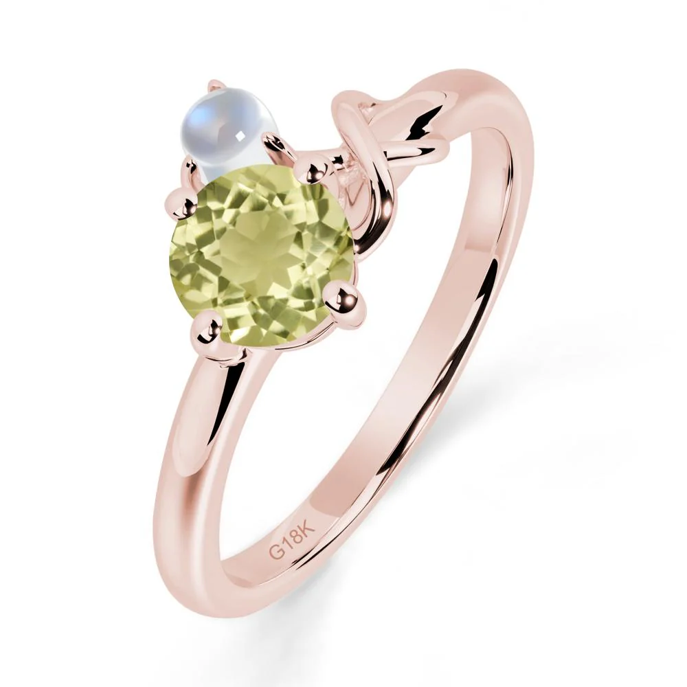 Petite Lemon Quartz Infinity Engagement Ring - Image 4