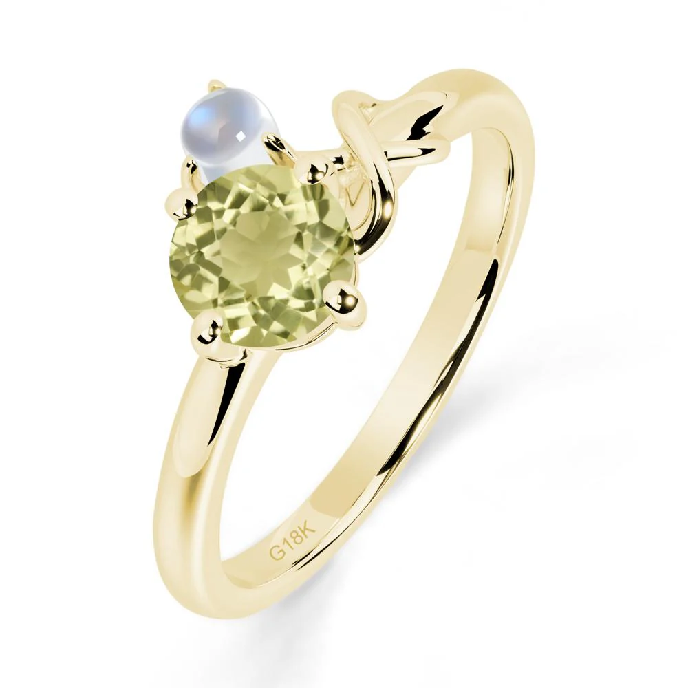 Petite Lemon Quartz Infinity Engagement Ring - Image 9