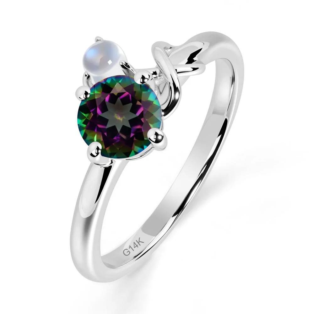 Petite Mystic Topaz Infinity Engagement Ring - Image 9