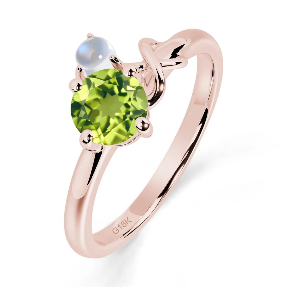 Petite Peridot Infinity Engagement Ring - Image 8