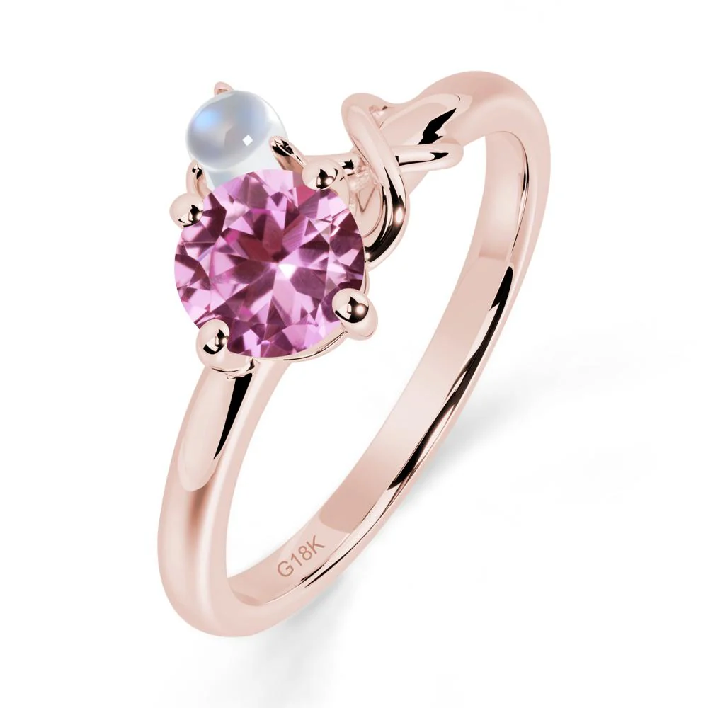 Petite Pink Sapphire Infinity Engagement Ring - Image 9