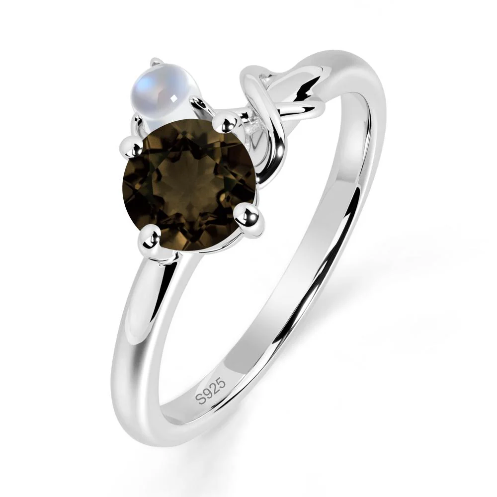 Petite Smoky Quartz Infinity Engagement Ring