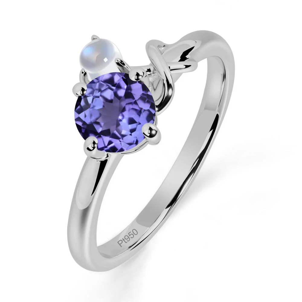Petite Tanzanite Infinity Engagement Ring - Image 2