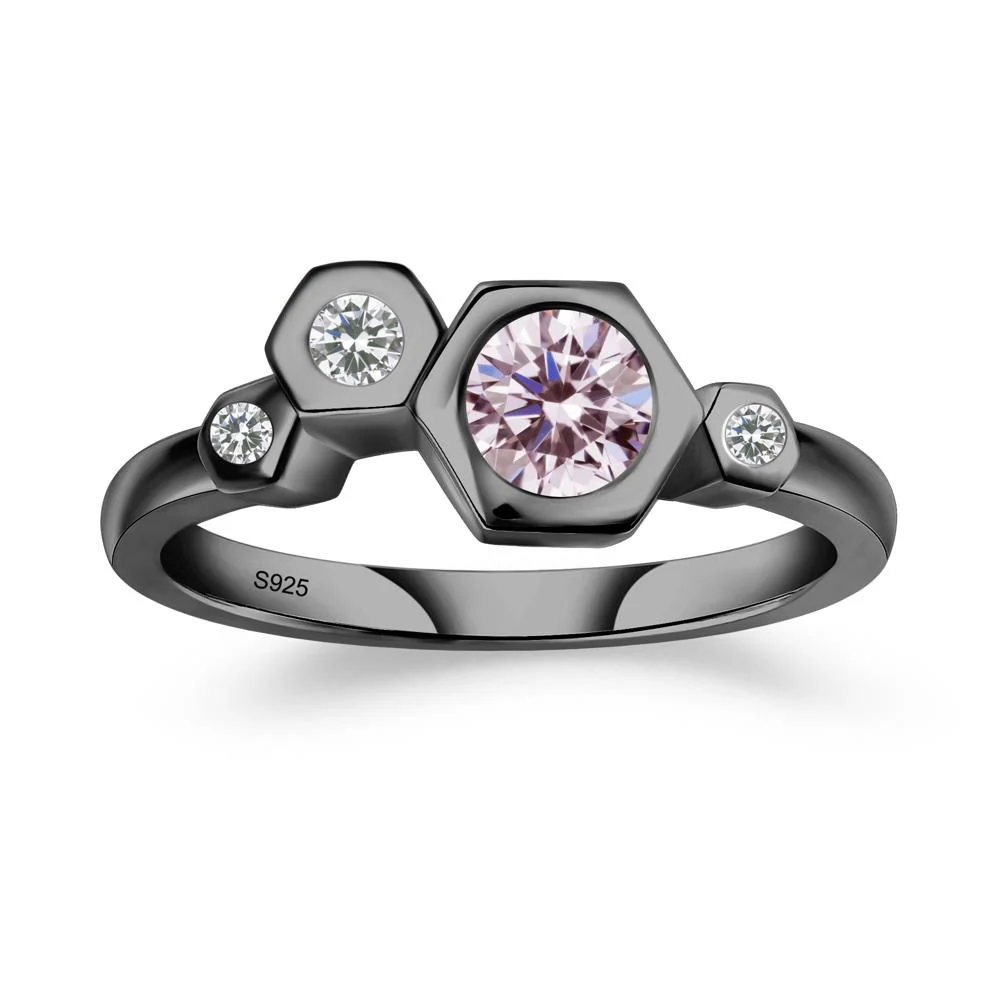 Pink Cubic Zirconia Constellation Engagement Ring - Image 2