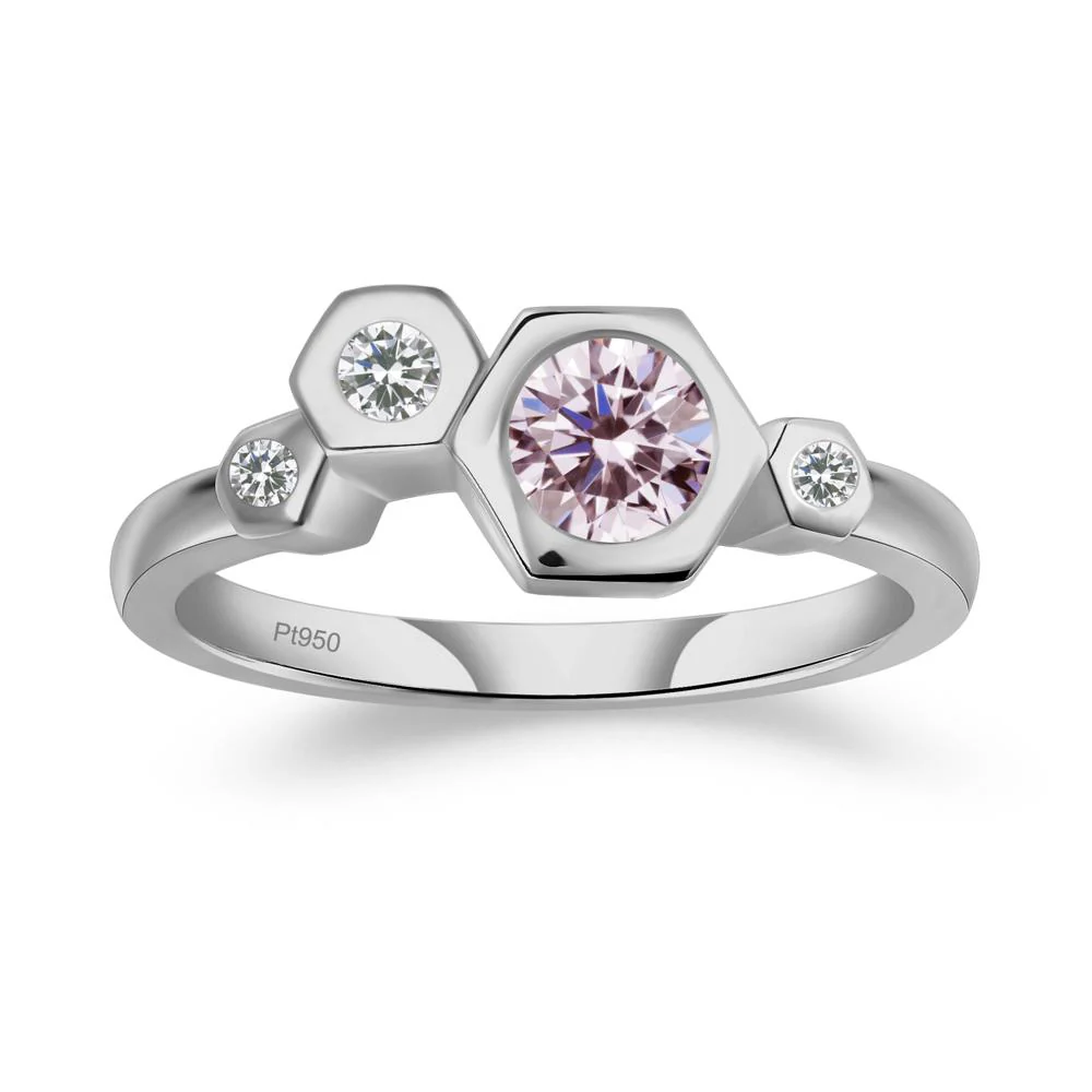 Pink Cubic Zirconia Constellation Engagement Ring - Image 9