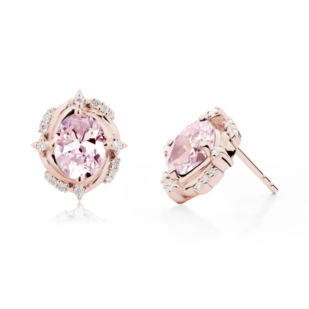 Pink Cubic Zirconia Shooting Star Stud Earrings - Image 3