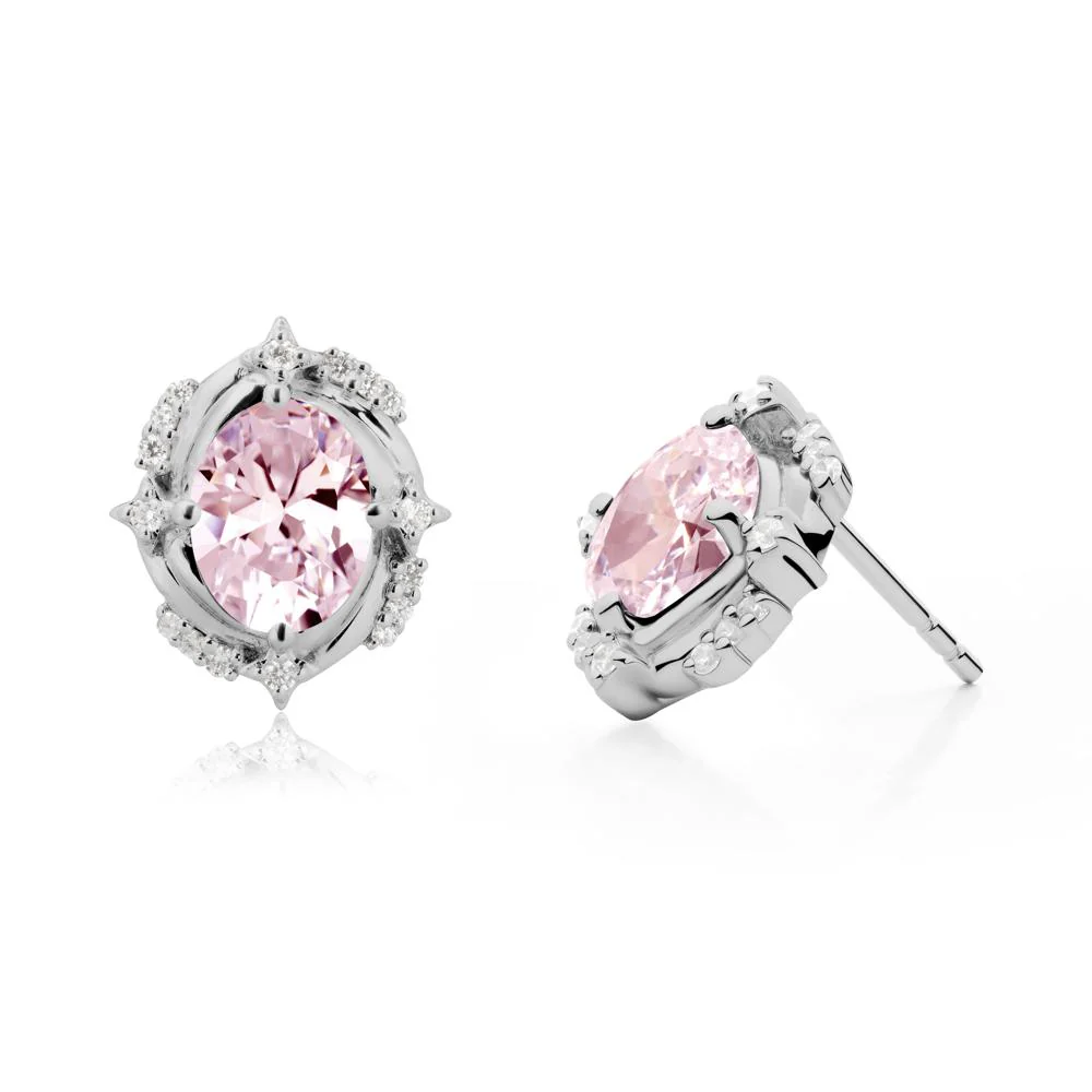 Pink Cubic Zirconia Shooting Star Stud Earrings - Image 5