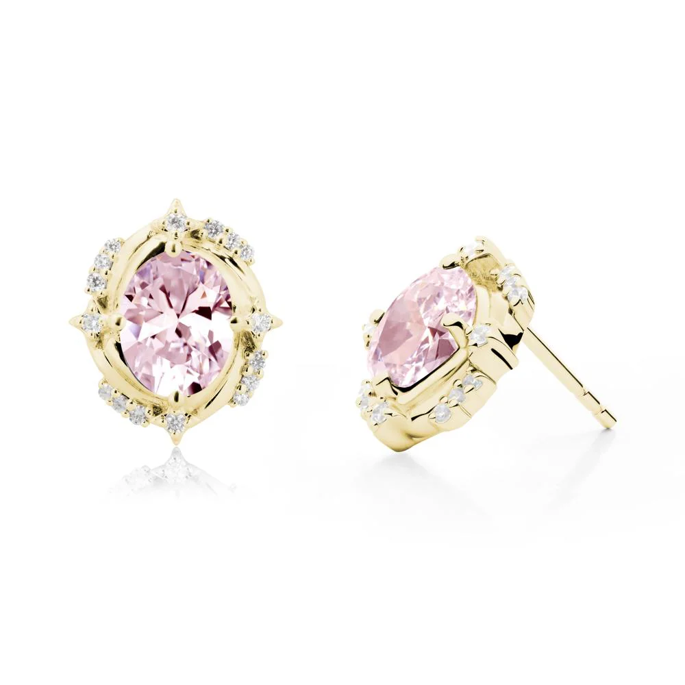 Pink Cubic Zirconia Shooting Star Stud Earrings - Image 7