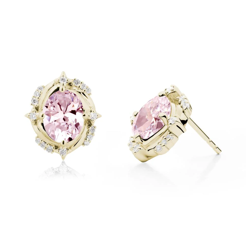 Pink Cubic Zirconia Shooting Star Stud Earrings - Image 9