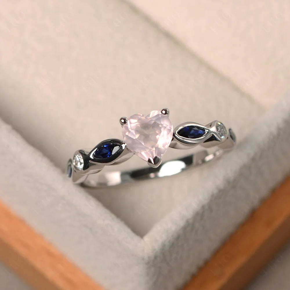 Heart Rose Quartz Ring - Image 10