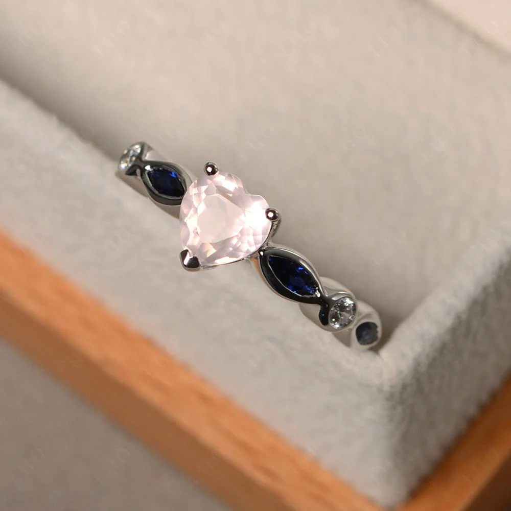 Heart Rose Quartz Ring - Image 11