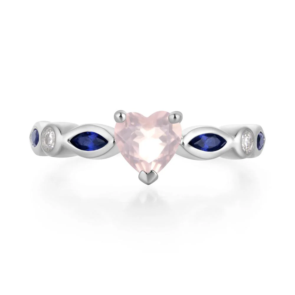 Heart Rose Quartz Ring - Image 3