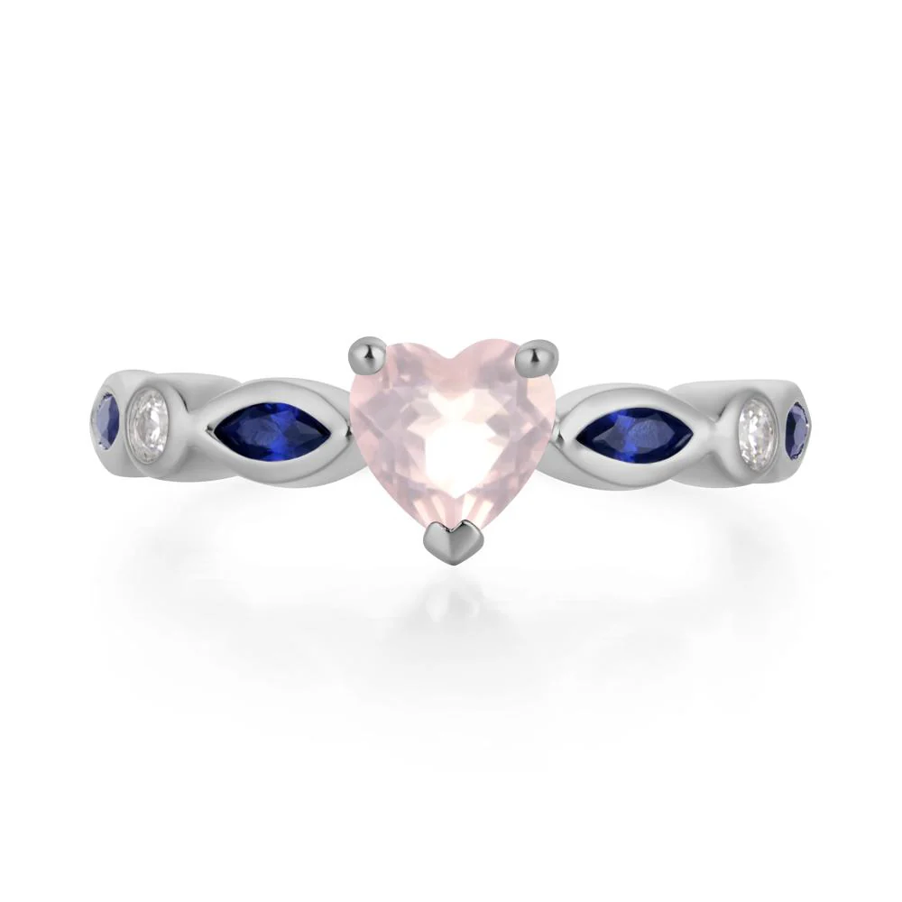 Heart Rose Quartz Ring - Image 6