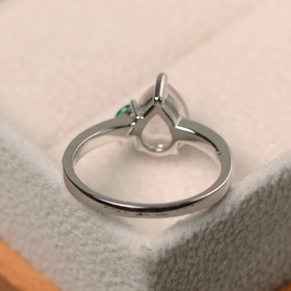 Unique Pear Shaped Rose Quartz Ring - Image 3
