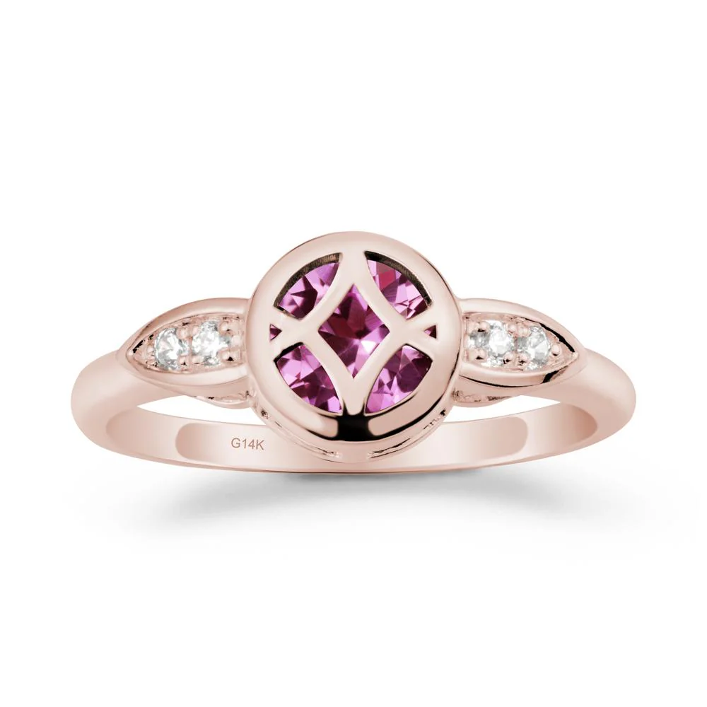 Pink Sapphire Celtic Knot Ring