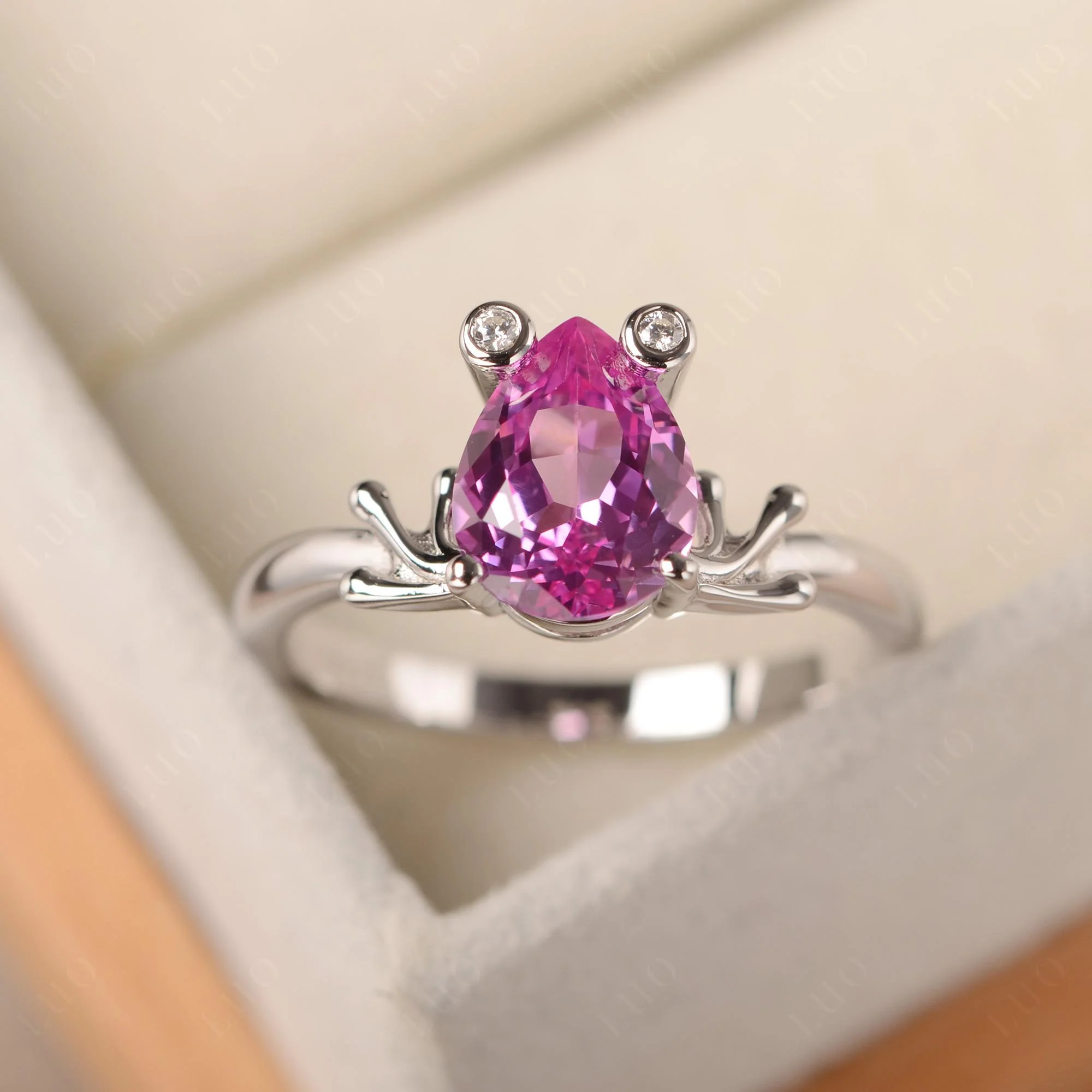 Pink Sapphire Frog Ring - Image 29