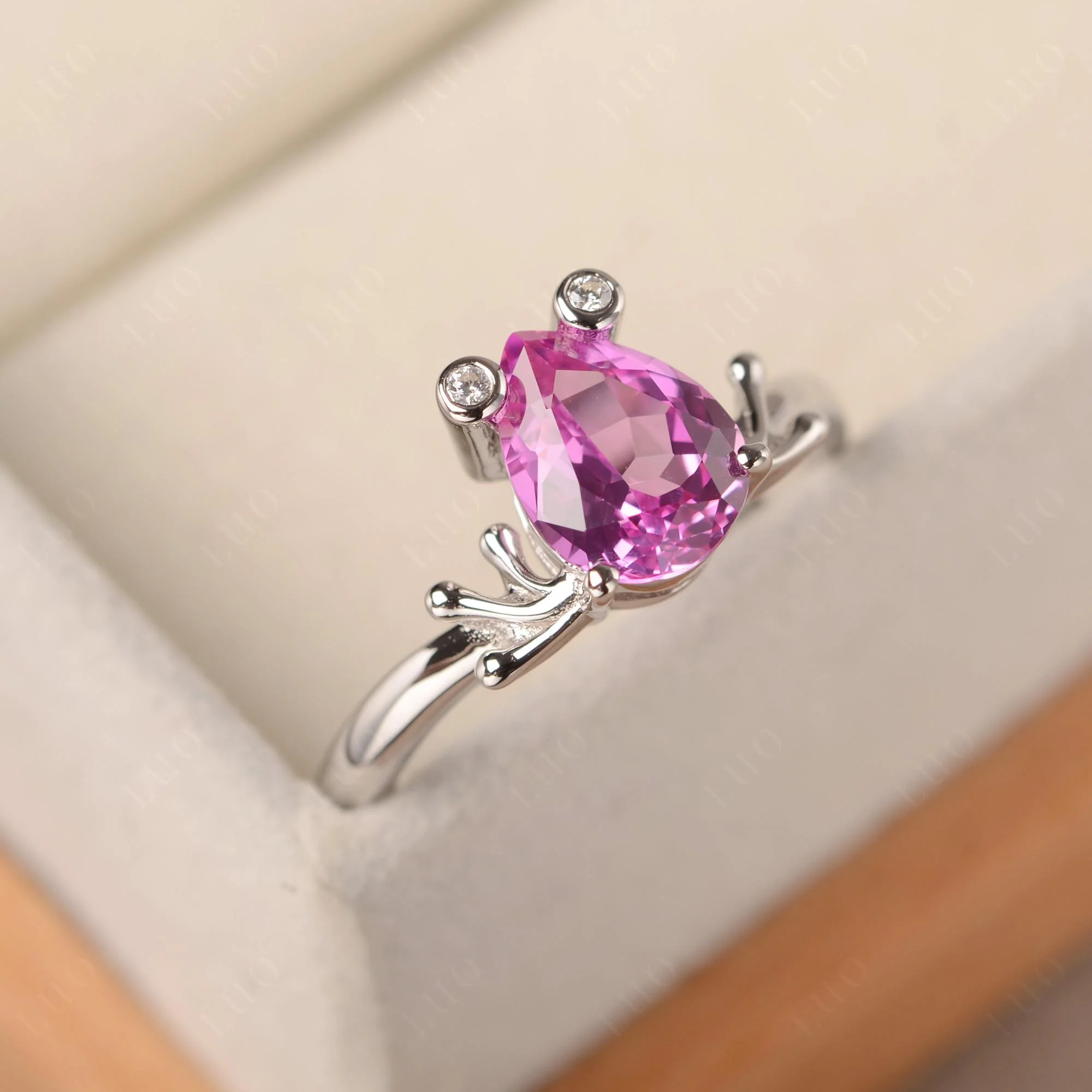 Pink Sapphire Frog Ring - Image 30