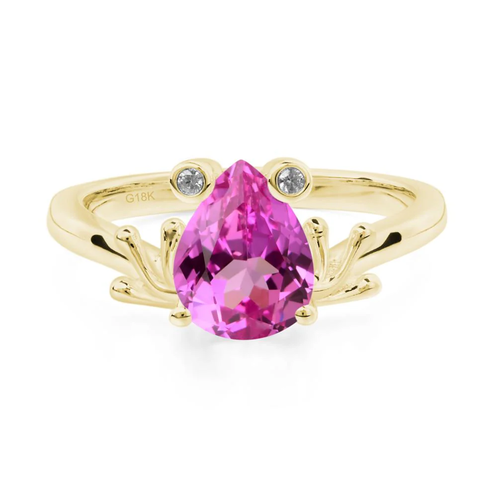Pink Sapphire Frog Ring - Image 6