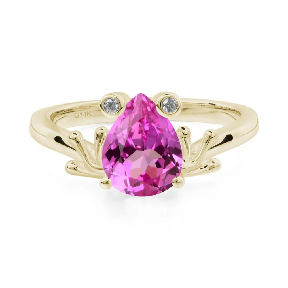 Pink Sapphire Frog Ring - Image 8