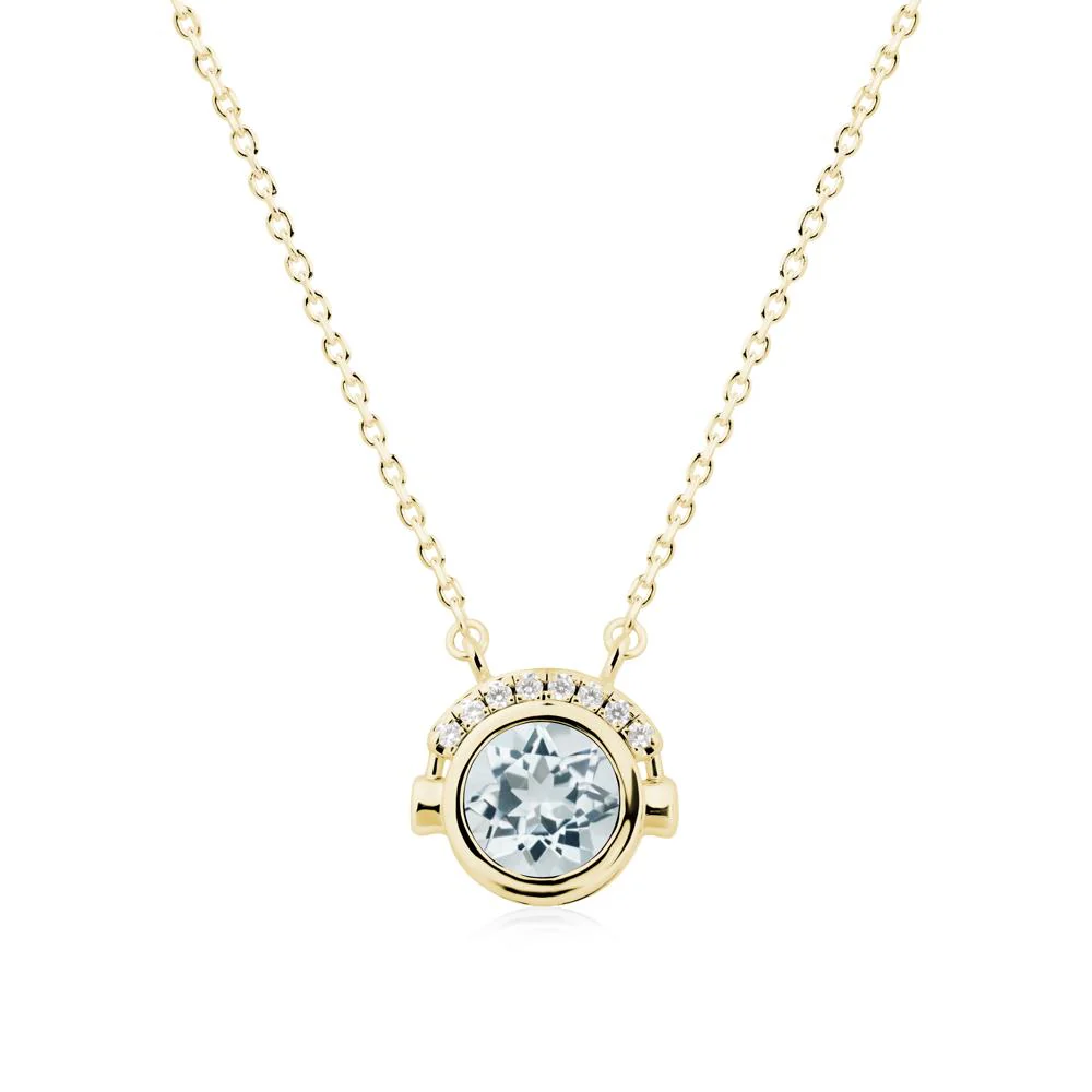 Playful Headphones Inspired Aquamarine Necklace - Image 6