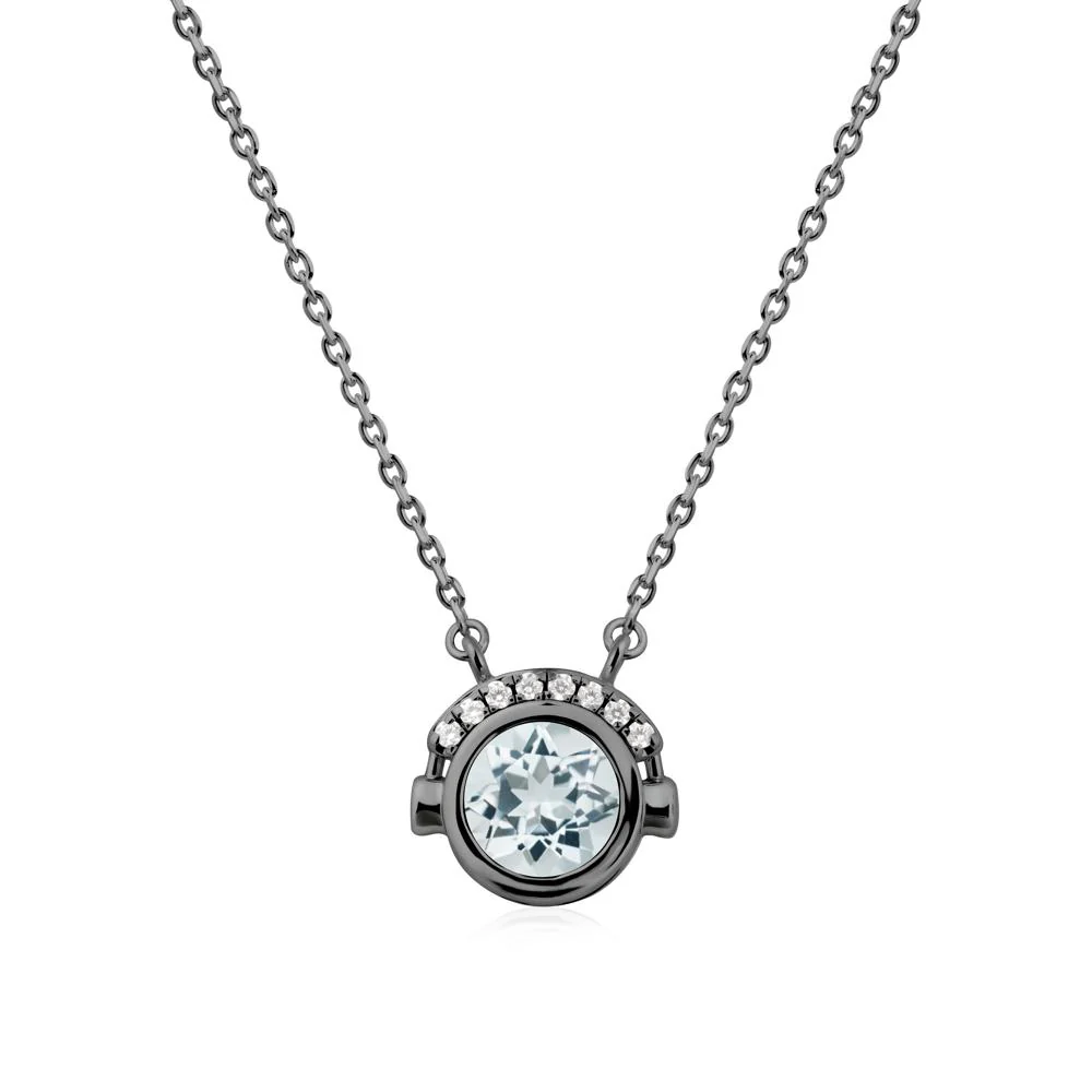 Playful Headphones Inspired Aquamarine Necklace - Image 7