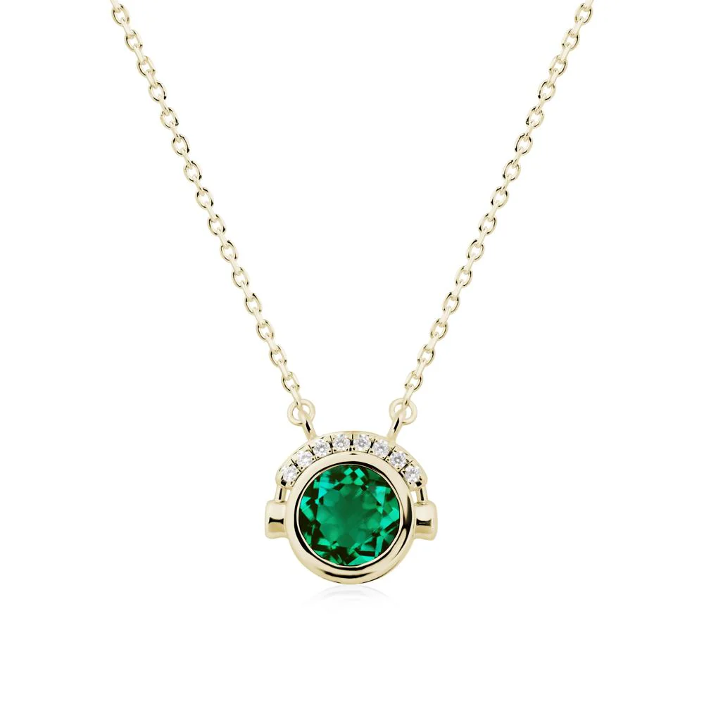 Playful Headphones Inspired Emerald Necklace - Image 4