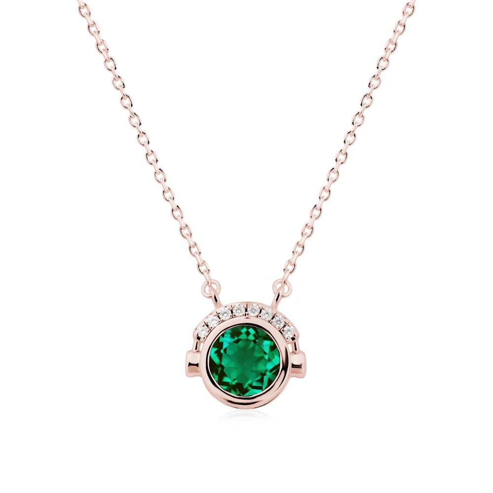 Playful Headphones Inspired Emerald Necklace - Image 5