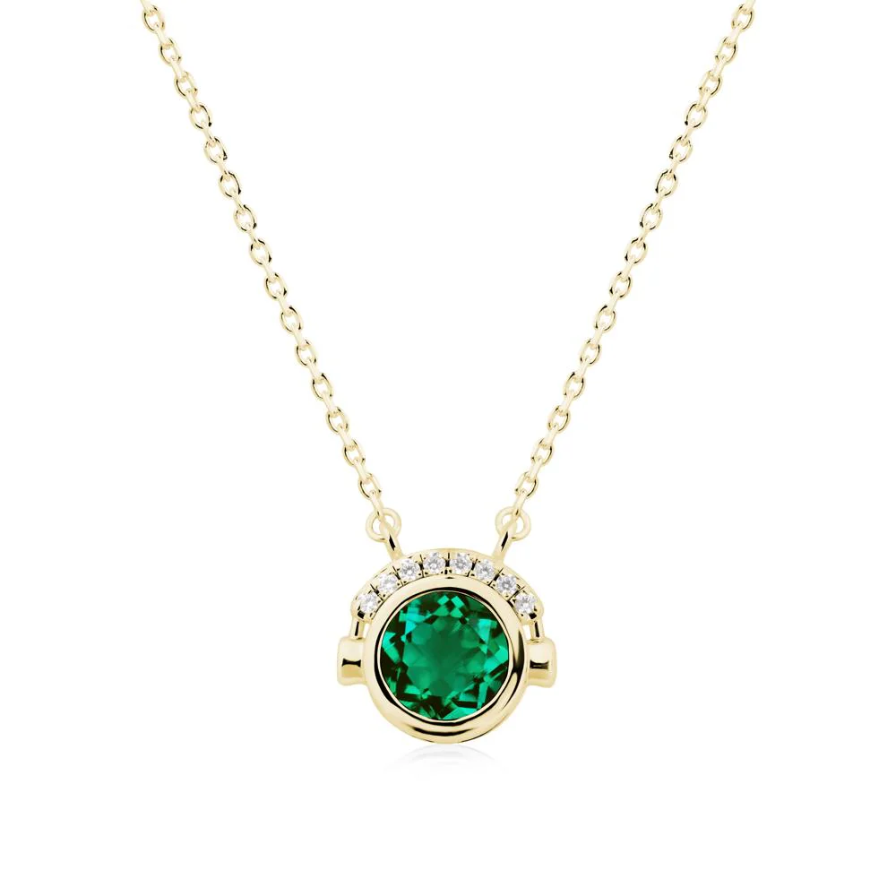 Playful Headphones Inspired Emerald Necklace - Image 7