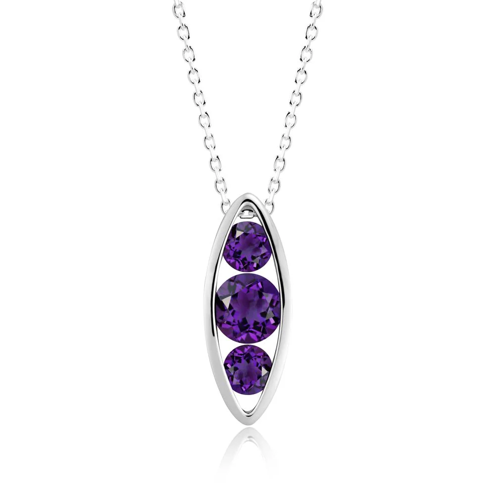 Pod Inpsired Amethyst Necklace - Image 3