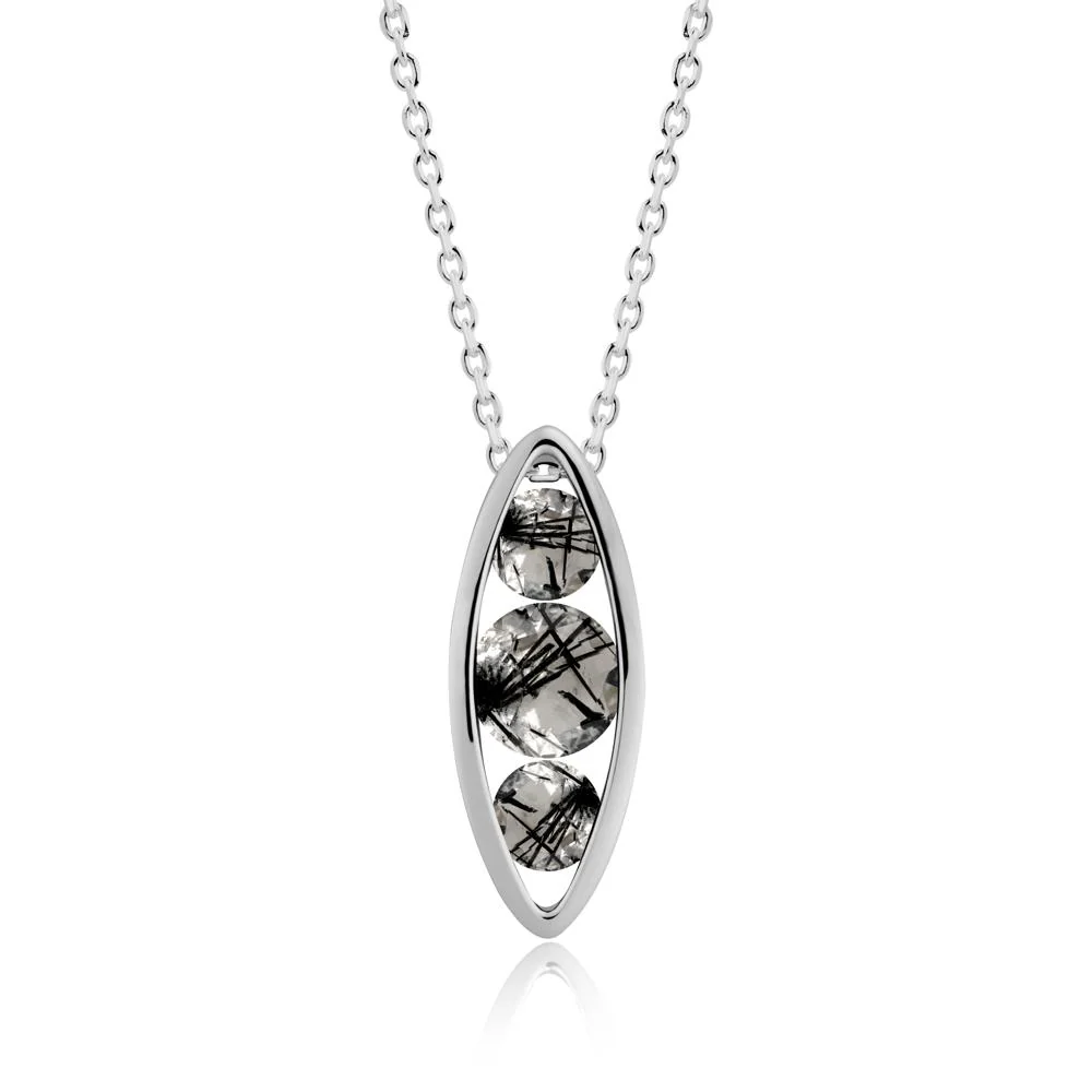 Pod Inpsired Black Rutilated Quartz Necklace