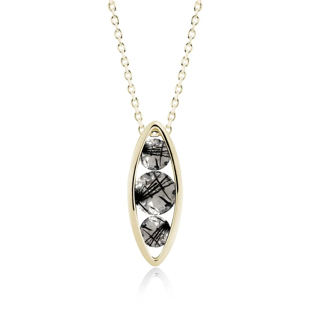 Pod Inpsired Black Rutilated Quartz Necklace - Image 3