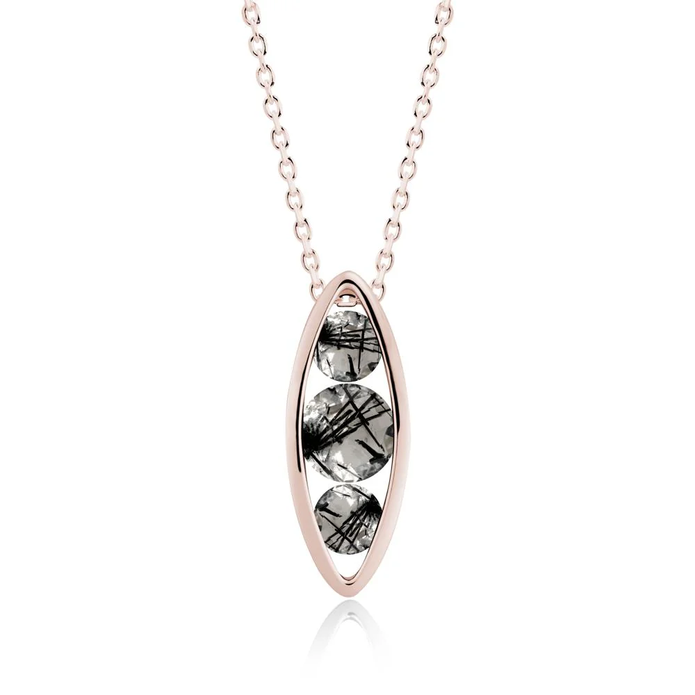 Pod Inpsired Black Rutilated Quartz Necklace - Image 5