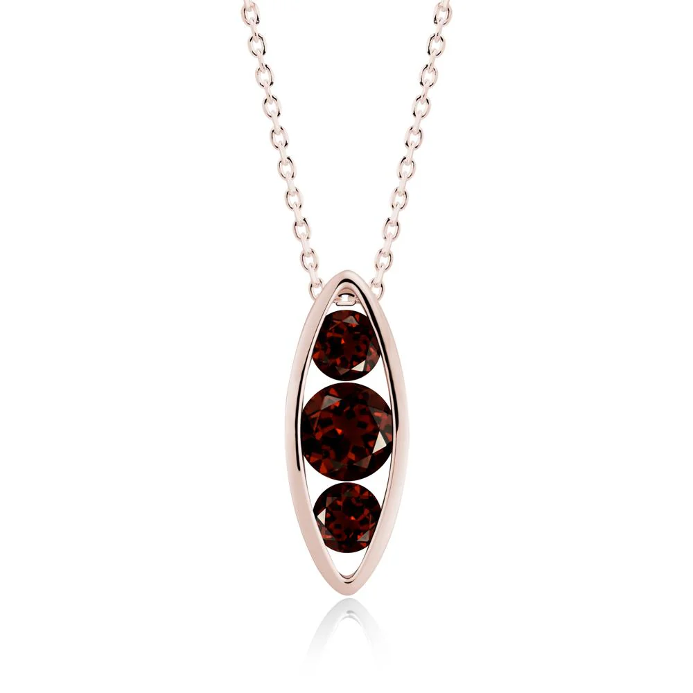 Pod Inpsired Garnet Necklace - Image 2