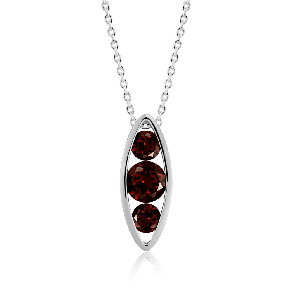 Pod Inpsired Garnet Necklace - Image 3