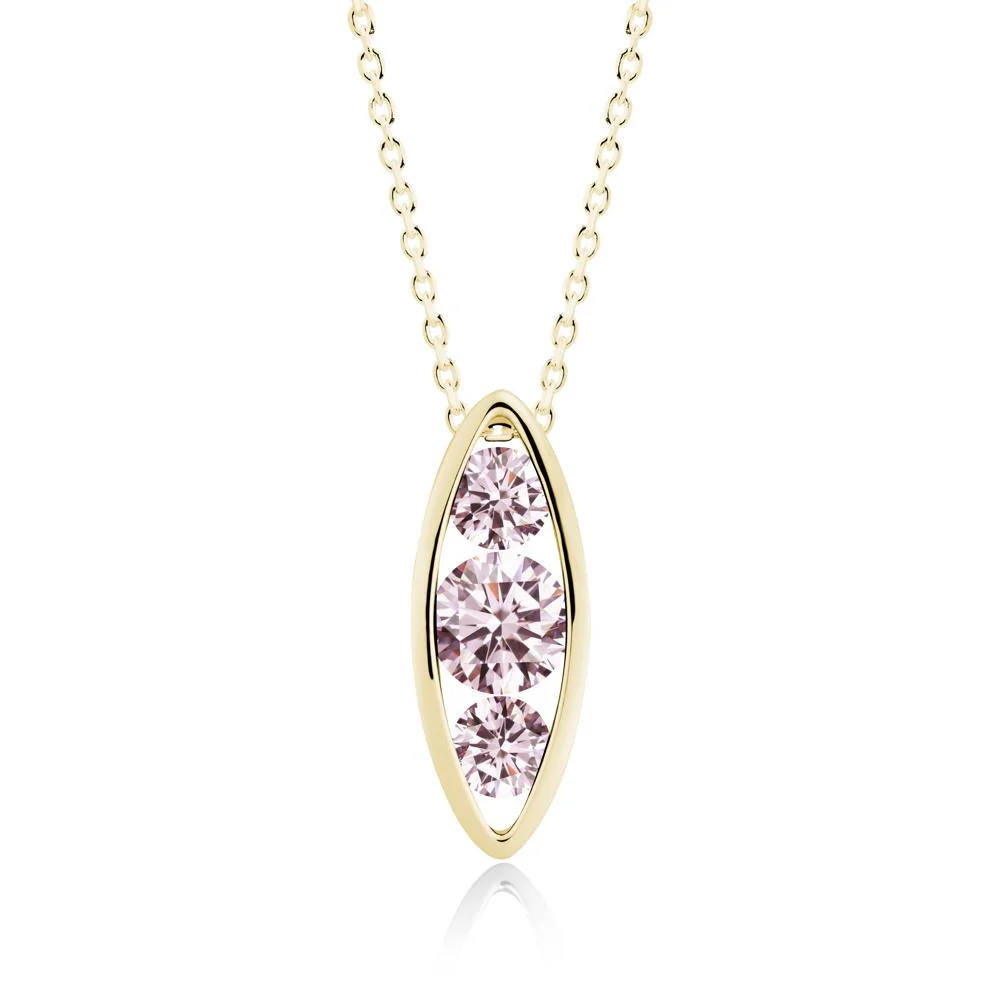 Pod Inpsired Pink Cubic Zirconia Necklace - Image 3