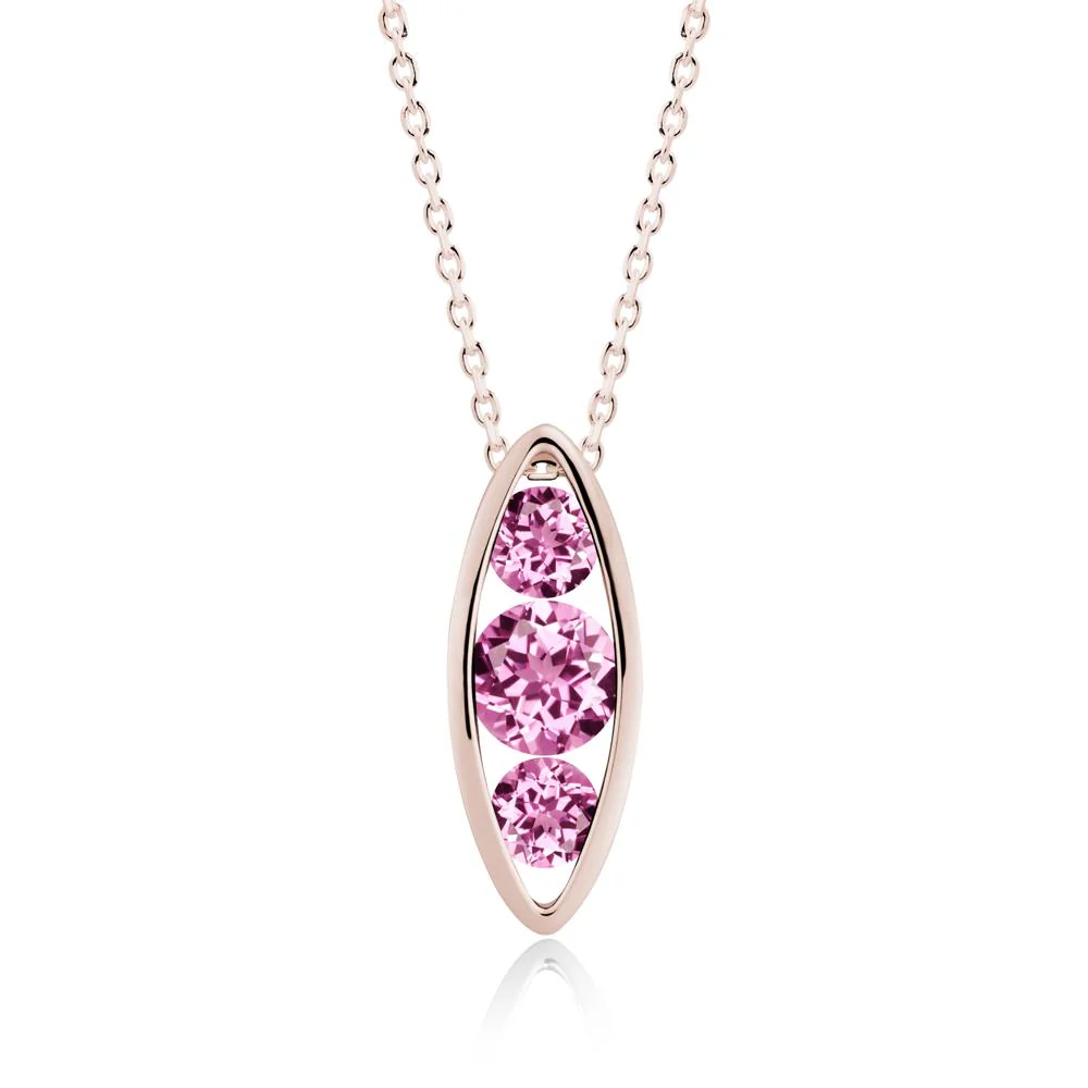 Pod Inpsired Pink Sapphire Necklace