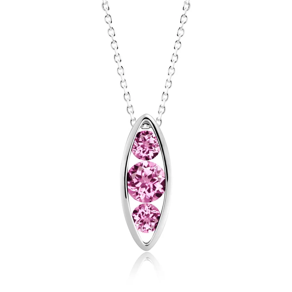 Pod Inpsired Pink Sapphire Necklace - Image 5