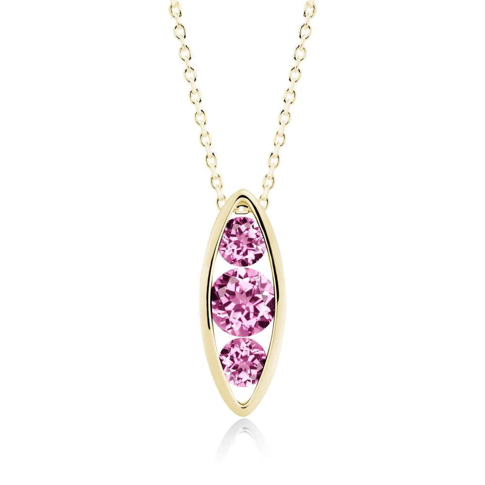 Pod Inpsired Pink Sapphire Necklace - Image 6