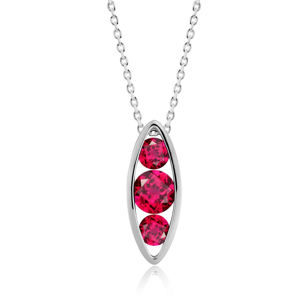 Pod Inpsired Ruby Necklace - Image 2