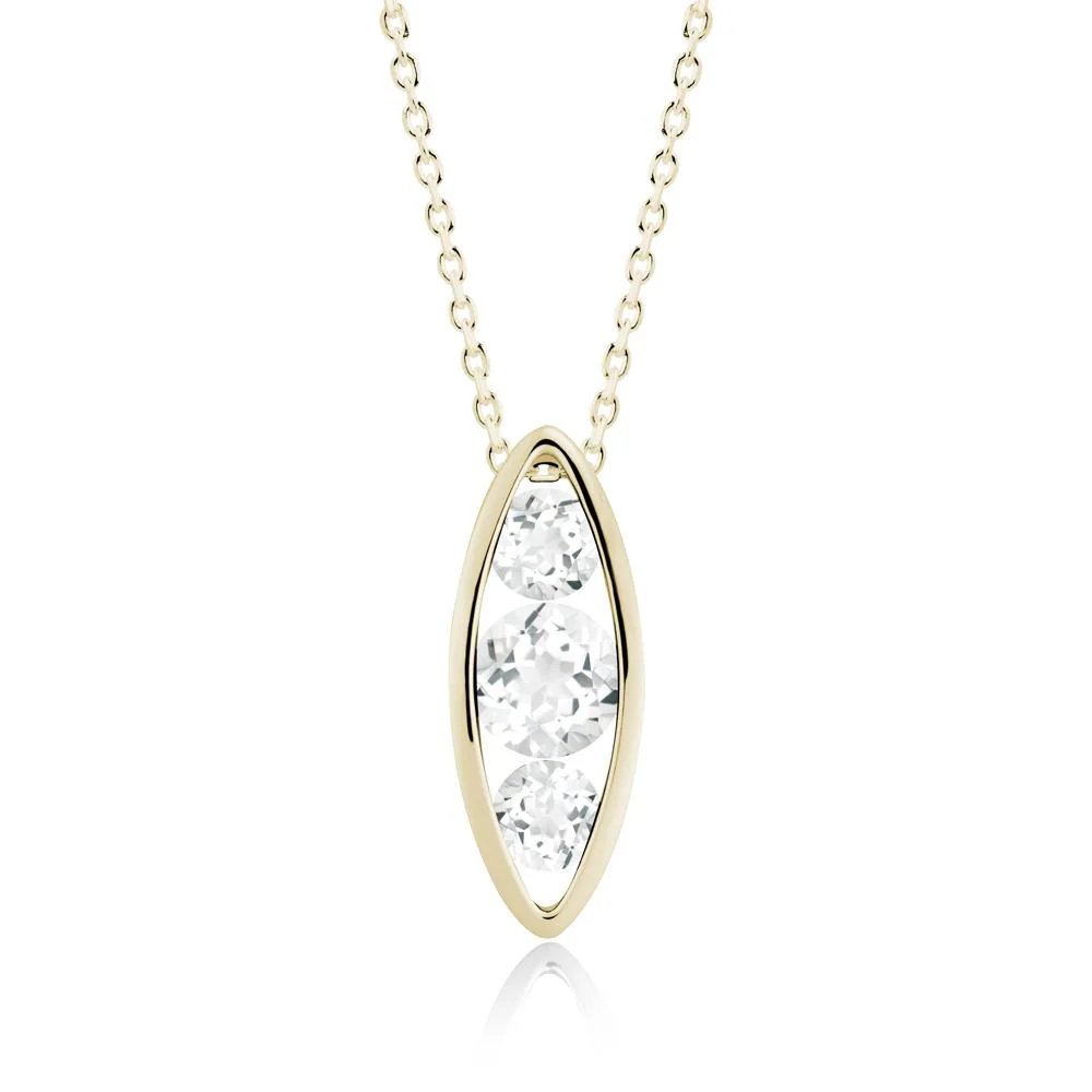 Pod Inpsired White Topaz Necklace
