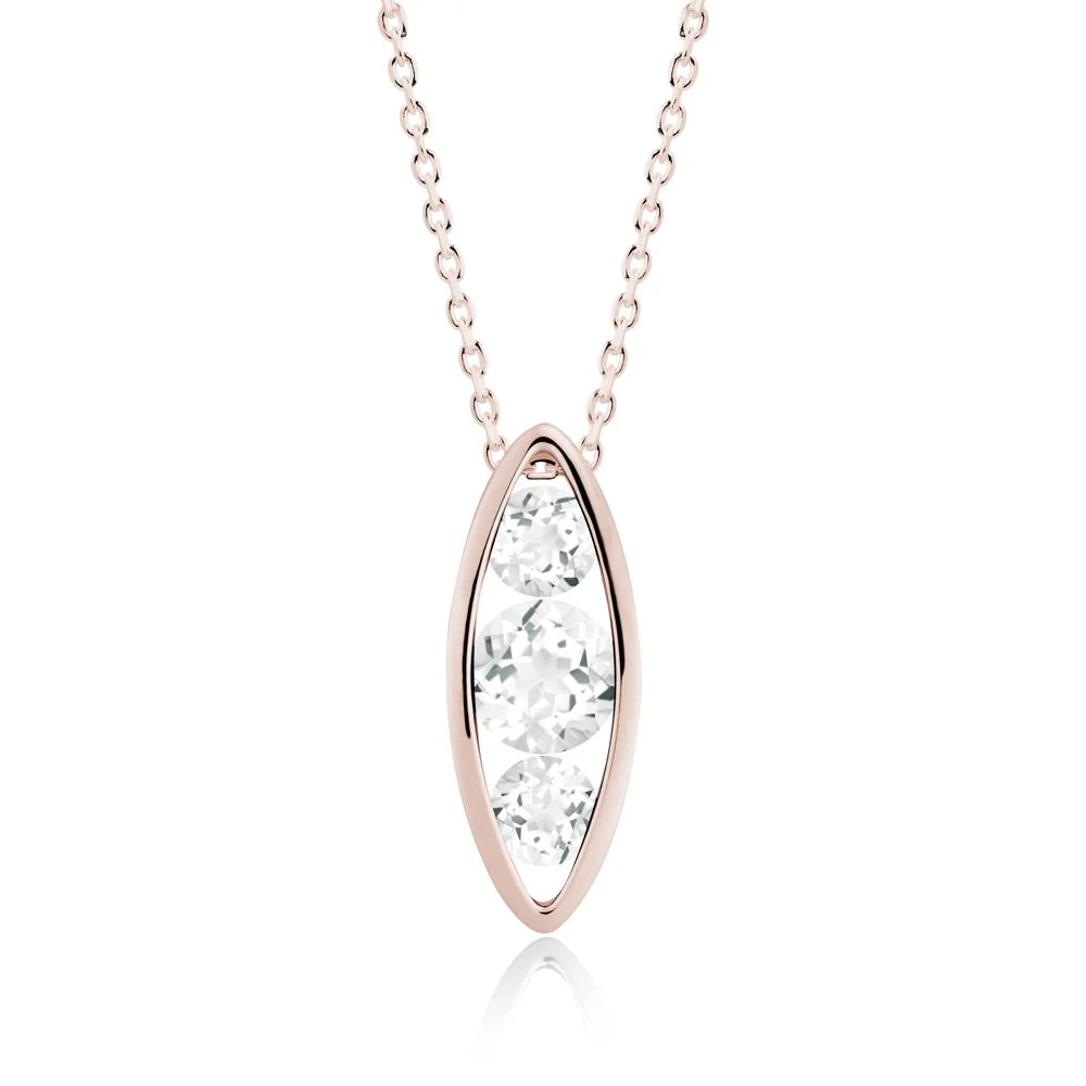 Pod Inpsired White Topaz Necklace - Image 2