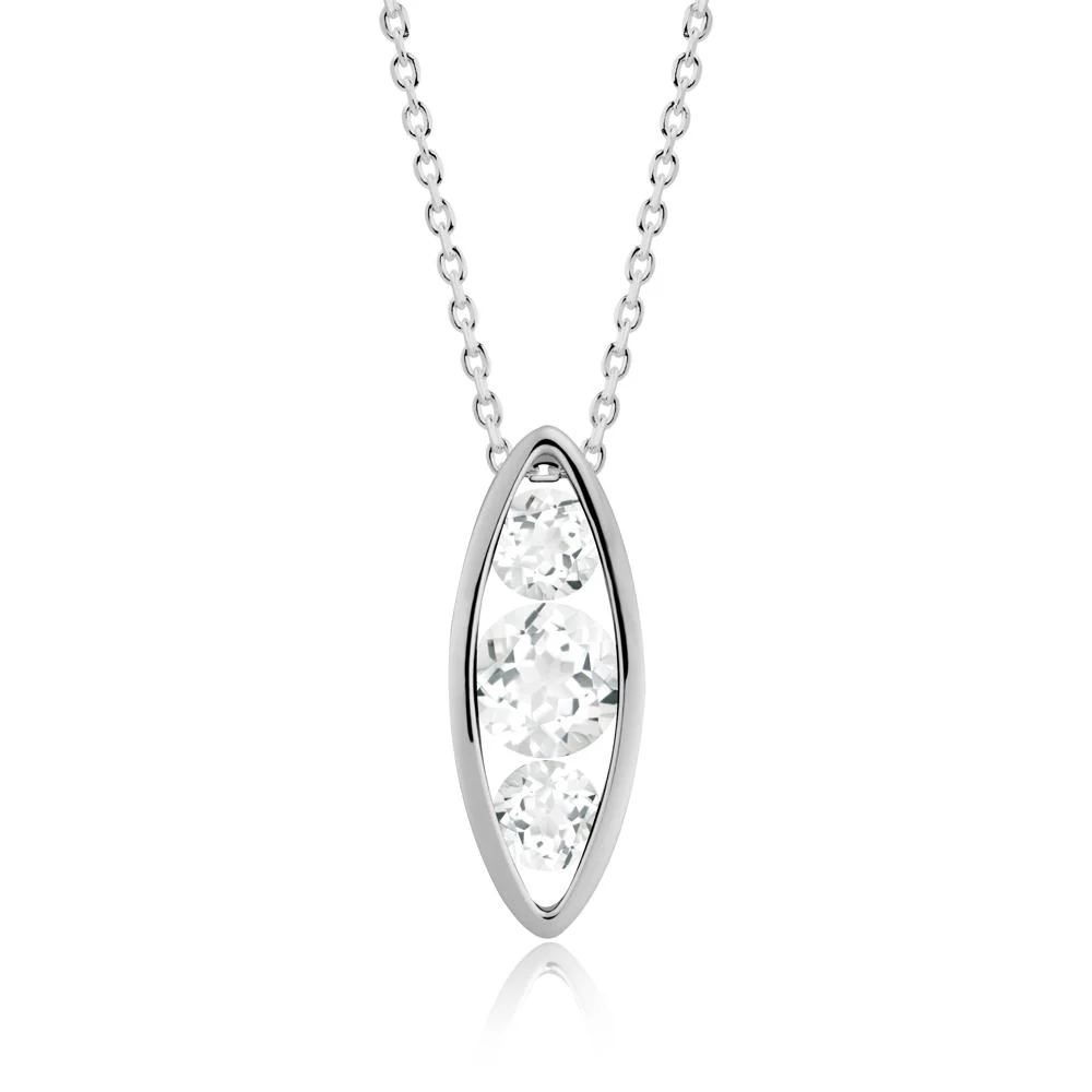 Pod Inpsired White Topaz Necklace - Image 4