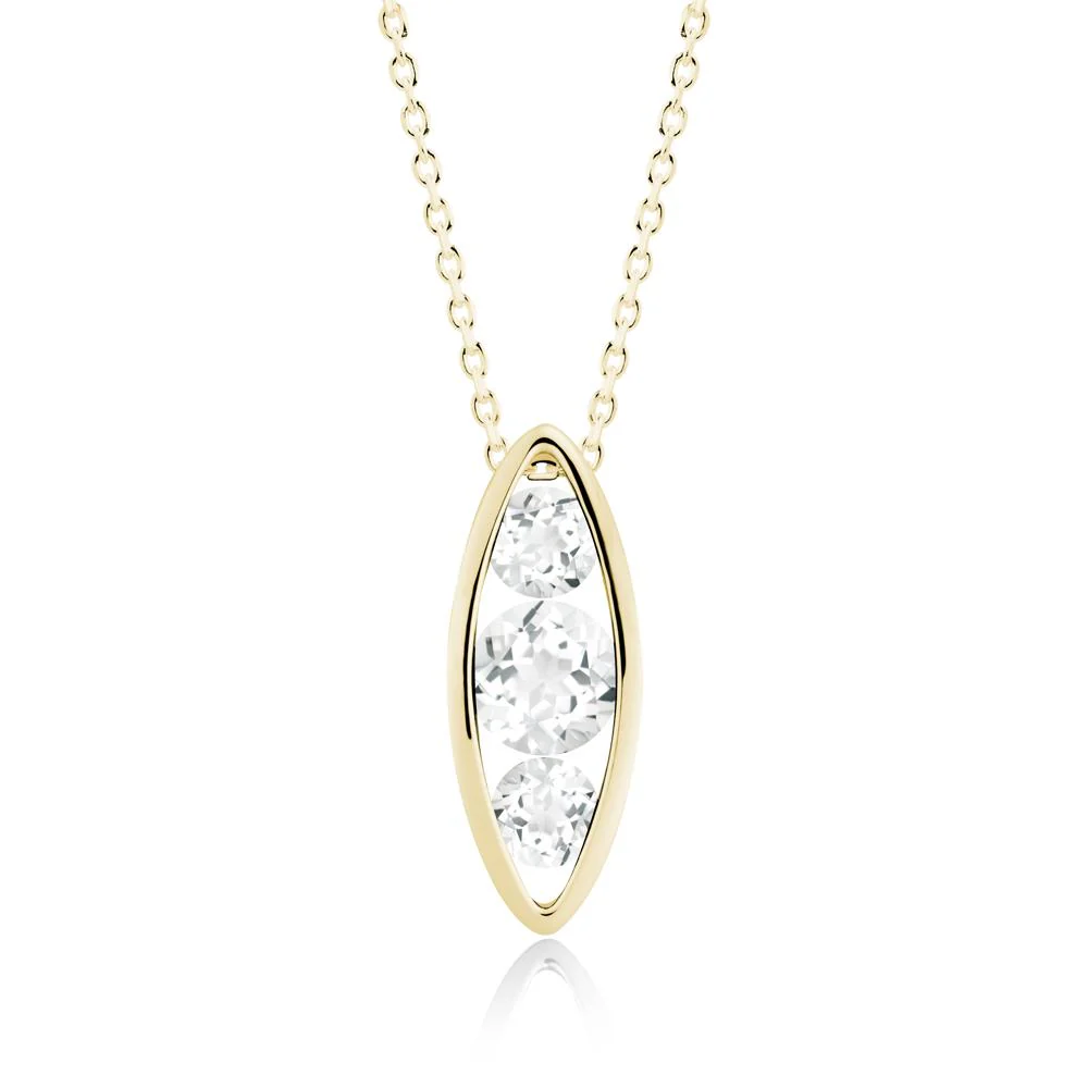 Pod Inpsired White Topaz Necklace - Image 5