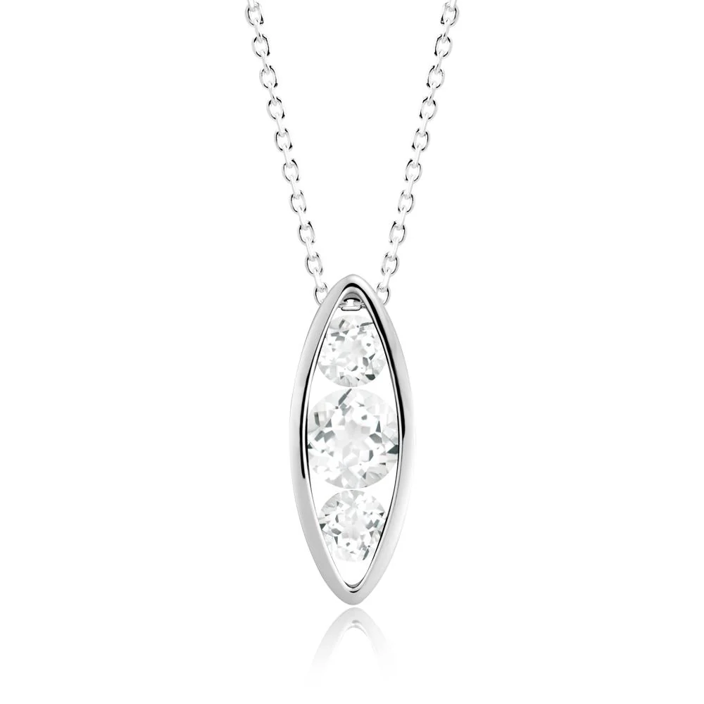 Pod Inpsired White Topaz Necklace - Image 6