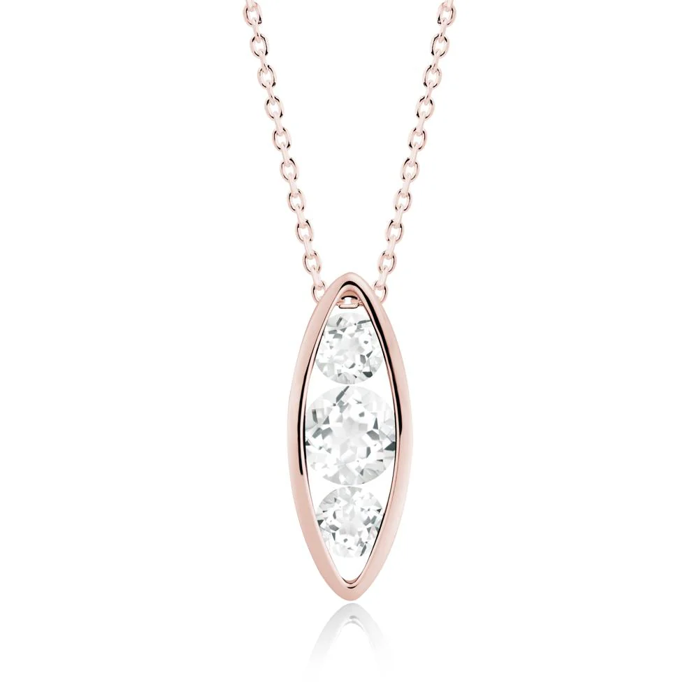 Pod Inpsired White Topaz Necklace - Image 9