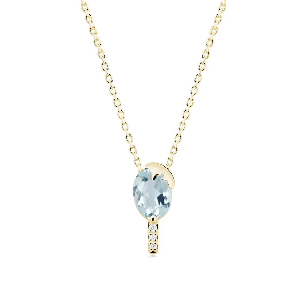 Popsicle Inspired Oval Aquamarine Pendant - Image 4