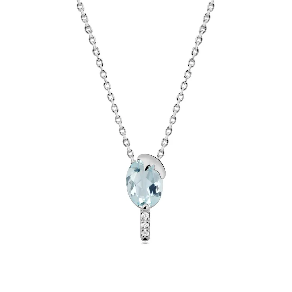 Popsicle Inspired Oval Aquamarine Pendant - Image 6