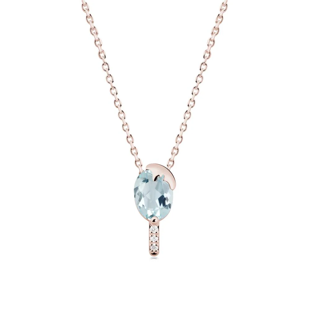 Popsicle Inspired Oval Aquamarine Pendant - Image 8